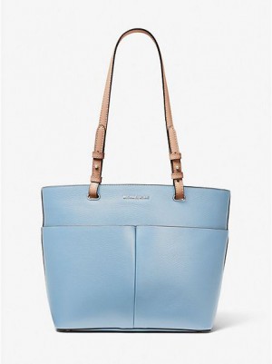 Michael Kors Bedford Medium Pebbled Deri Tote Çanta Kadın Mavi | 340291-XLG