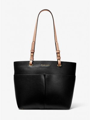 Michael Kors Bedford Medium Pebbled Deri Tote Çanta Kadın Siyah | 034578-EXF