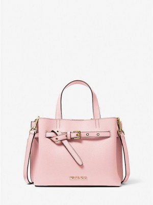 Michael Kors Emilia Small Pebbled Deri Satchel Çanta Kadın Pembe | 805693-DVW