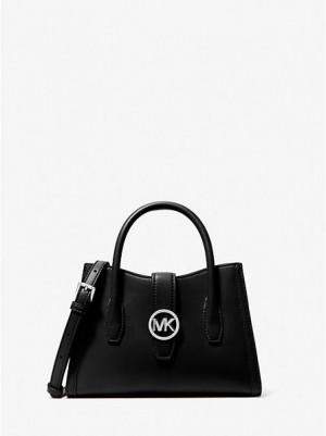 Michael Kors Gabby Small Faux Deri Satchel Çanta Kadın Siyah | 780915-FCQ