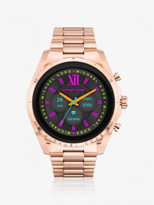 Michael Kors Gen 6 Bradshaw Smart Saat Kadın Pembe Altın | 769345-NSZ