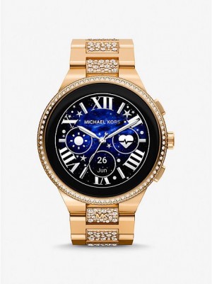 Michael Kors Gen 6 Camille Pave Smart Saat Kadın Altın | 850219-DZU