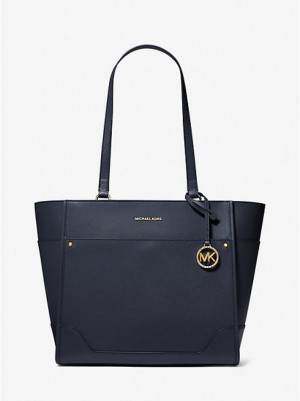 Michael Kors Harrison Large Deri Tote Çanta Kadın Lacivert | 156890-IQC