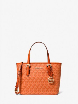 Michael Kors Jet Set Travel Extra-small Logo Tote Çanta Kadın Kırmızı | 053892-OWL