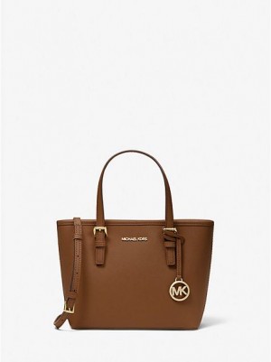 Michael Kors Jet Set Travel Extra-small Saffiano Deri Tote Çanta Kadın Kahverengi | 409276-WVE