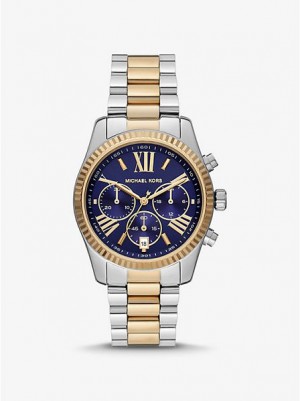 Michael Kors Lexington Saat Kadın Gümüş Altın | 906382-CUB