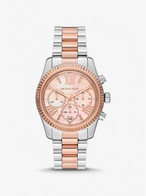 Michael Kors Lexington Saat Kadın Gümüş Pembe | 130725-XUY