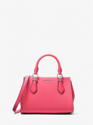 Michael Kors Marilyn Small Saffiano Deri Çapraz Askılı Çanta Kadın Pembe | 429501-URX