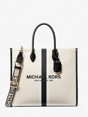 Michael Kors Mirella Large Kanvas Tote Çanta Kadın Siyah | 805419-XBY