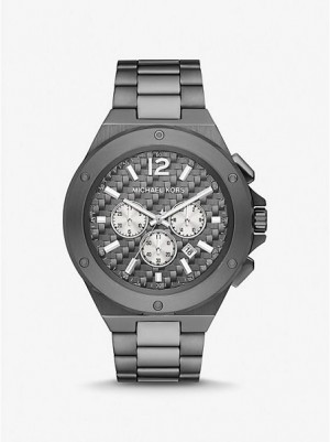 Michael Kors Oversized Lennox Gunmetal Saat Kadın Gri | 724513-QPR