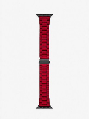 Michael Kors Red-coated Stainless Steel Askılı For Apple Saat Kadın Kırmızı | 147032-XYE