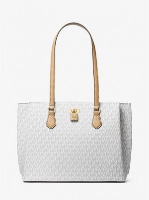 Michael Kors Ruby Large Logo Tote Çanta Kadın Kahverengi | 985014-AWF