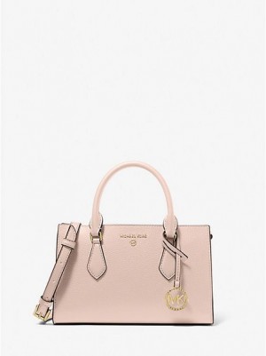 Michael Kors Valerie Small Pebbled Deri Satchel Çanta Kadın Pembe | 904813-PZO