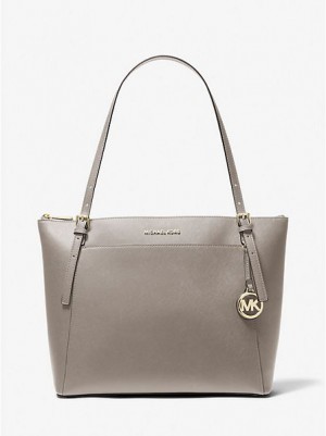 Michael Kors Voyager Large Saffiano Deri Tote Çanta Kadın Gri | 259071-BMD