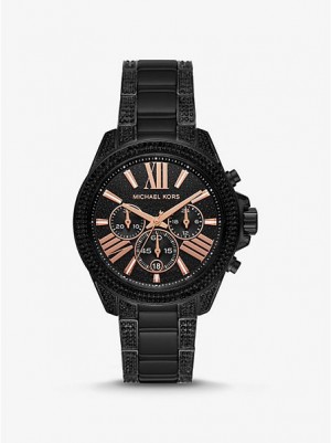 Michael Kors Wren Pave Saat Kadın Siyah | 358406-AFX