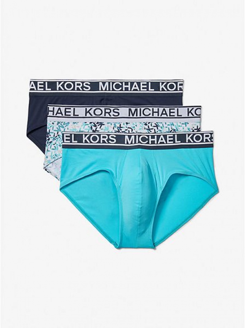 Michael Kors 3-pack Stretch Naylon Külot Erkek Lacivert | 234568-YCU