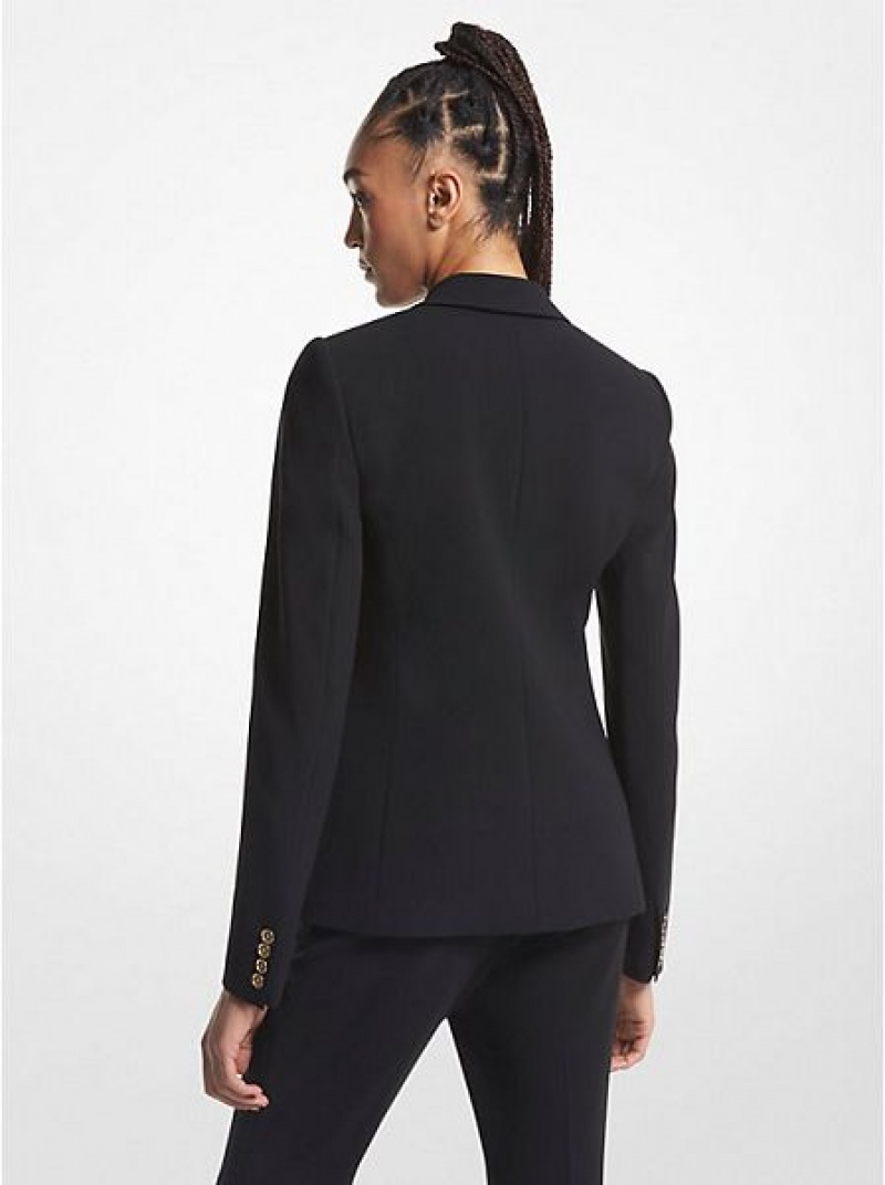 Michael Kors Crepe Double-breasted Blazer Elbise Kadın Siyah | 539741-VMI