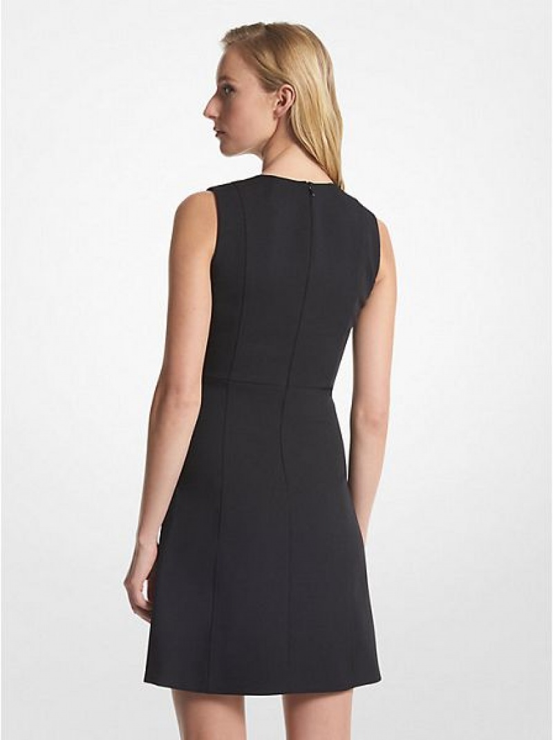 Michael Kors Cutout Stretch Crepe Kısa Elbise Kadın Siyah | 146950-MCJ