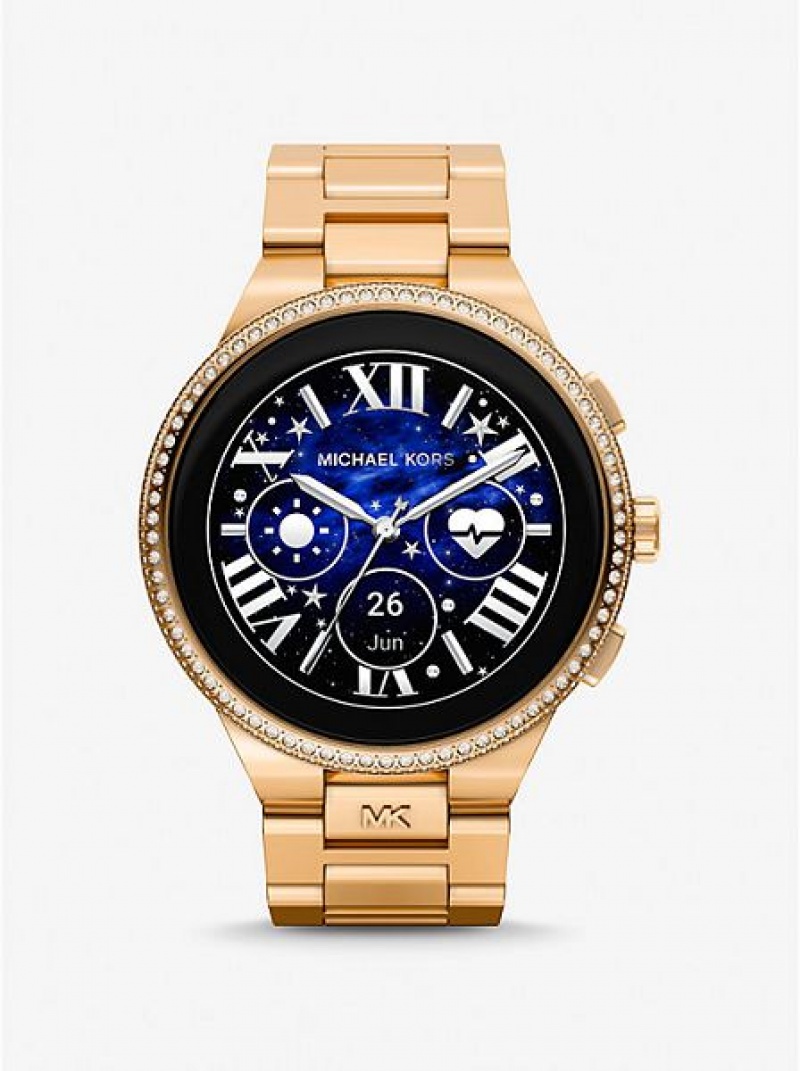 Michael Kors Gen 6 Camille Pave Smart Saat Kadın Altın | 472361-YPX