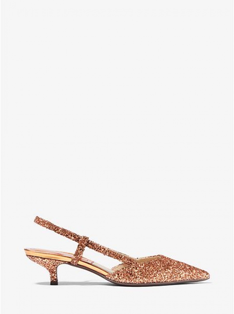 Michael Kors Hallie Glitter Stiletto Kadın Bakır | 061473-REN