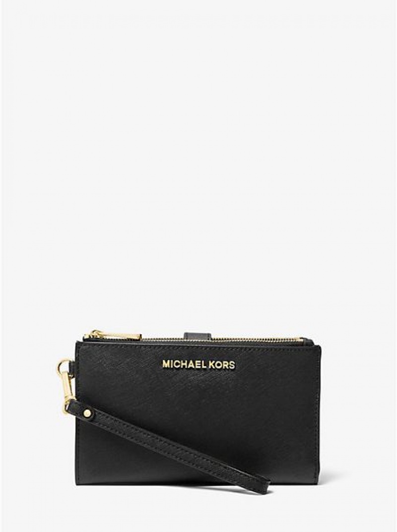 Michael Kors Jet Set Large Deri Smartphone Cüzdan Kadın Siyah | 940318-MDA