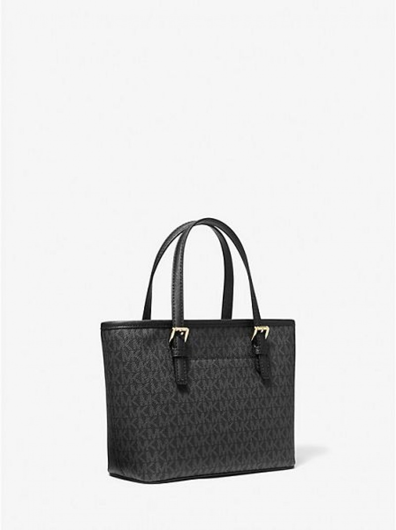 Michael Kors Jet Set Travel Extra-small Logo Tote Çanta Kadın Siyah | 658109-SOP