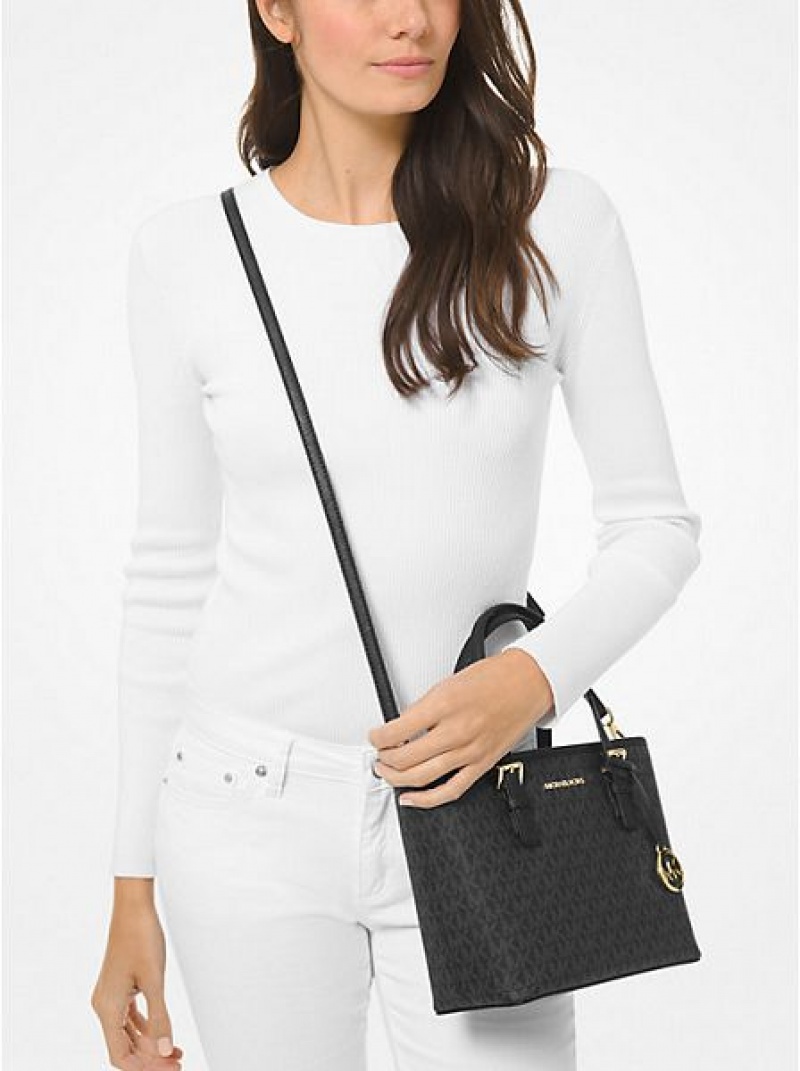 Michael Kors Jet Set Travel Extra-small Logo Tote Çanta Kadın Siyah | 658109-SOP