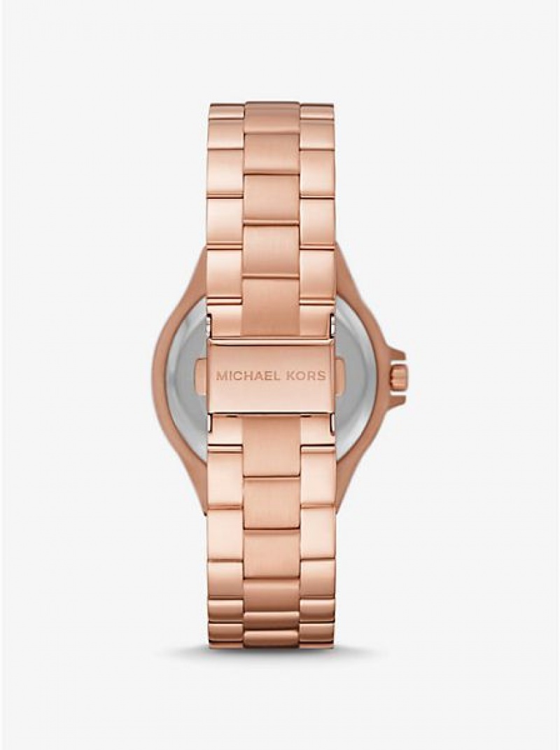 Michael Kors Lennox Pave Saat Kadın Pembe Altın | 271548-KTL