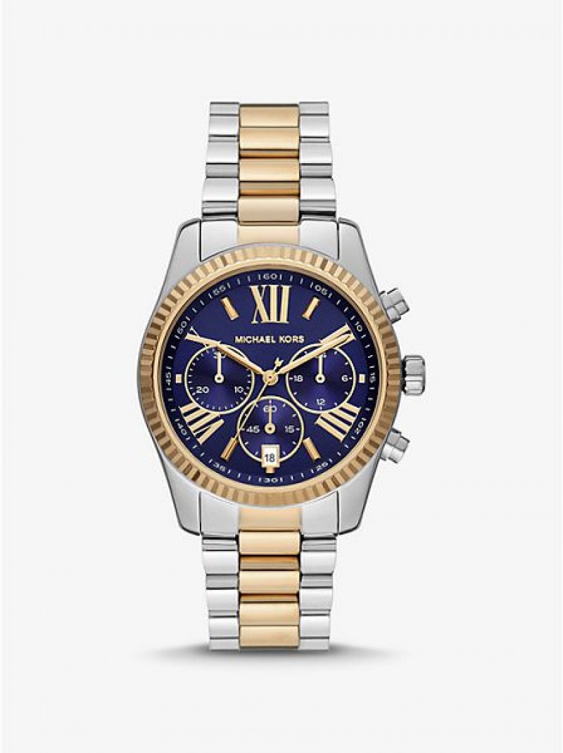 Michael Kors Lexington Saat Kadın Gümüş Altın | 906382-CUB