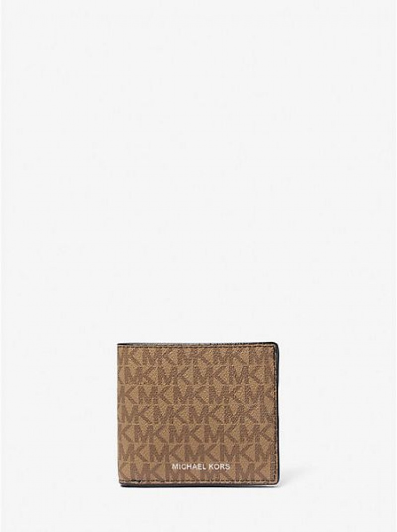 Michael Kors Logo And Billfold Kemer Erkek Gri Kahverengi | 573481-SNA