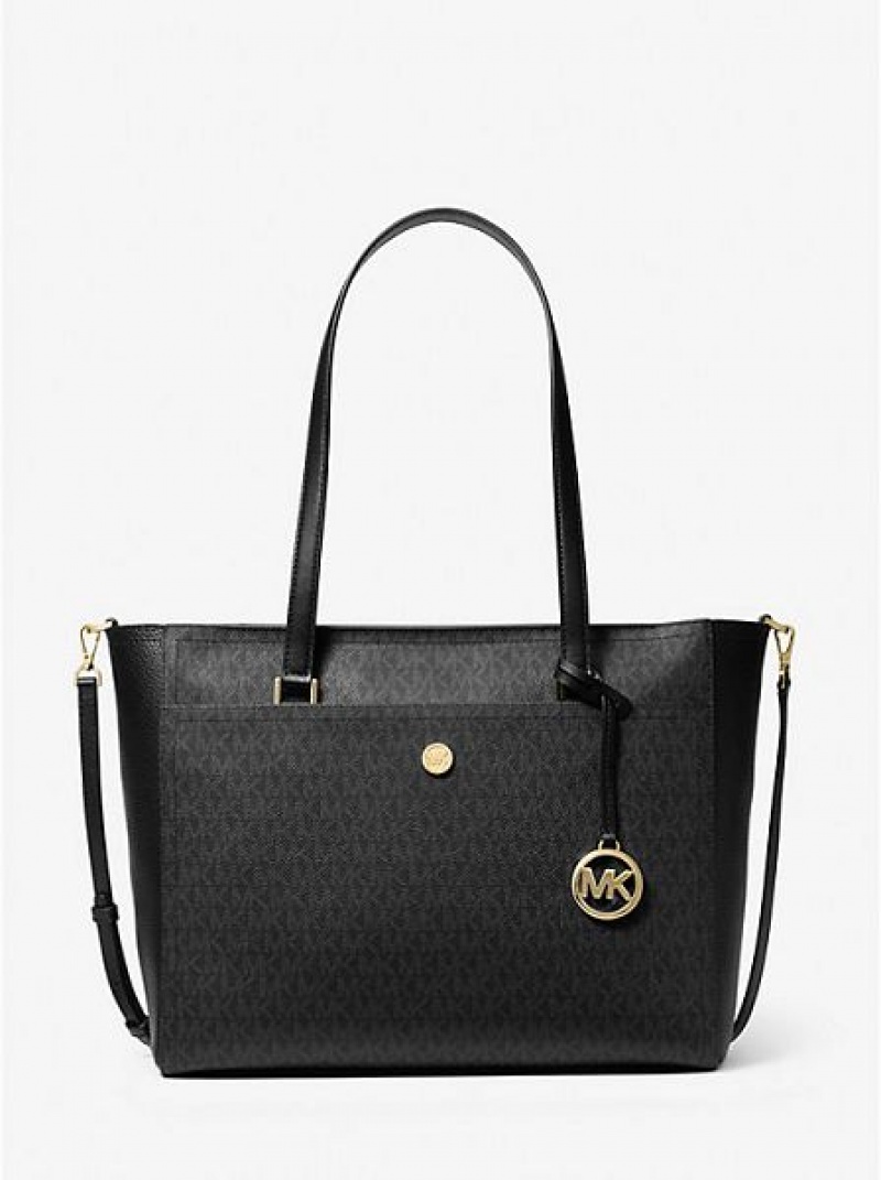 Michael Kors Maisie Large Logo 3-in-1 Tote Çanta Kadın Siyah | 160879-XQU