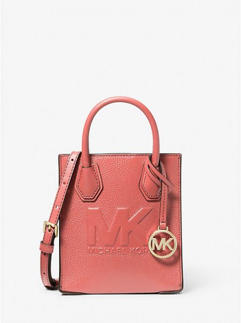 Michael Kors Mercer Extra-small Pebbled Deri Çapraz Askılı Çanta Kadın Pembe | 782563-WYL