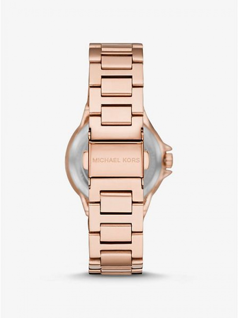 Michael Kors Mini Camille Pave Saat Kadın Pembe Altın | 297614-SCU