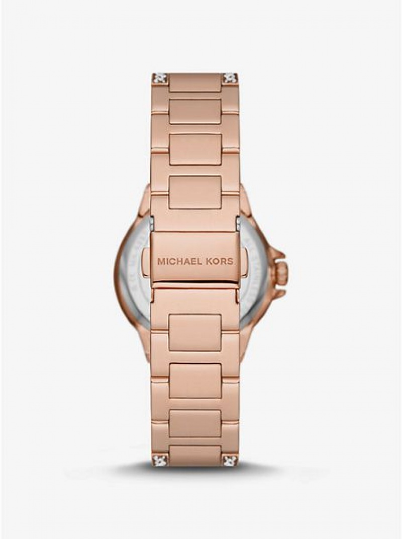 Michael Kors Mini Camille Pave Saat Kadın Pembe Altın | 128470-WPA