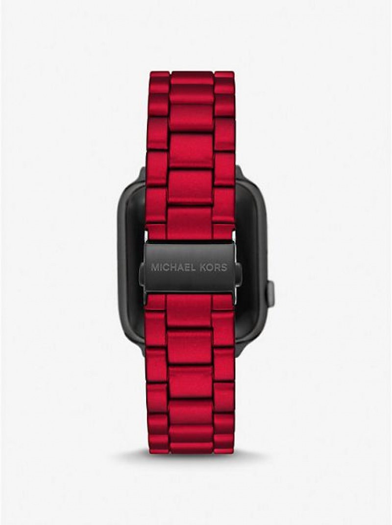 Michael Kors Red-coated Stainless Steel Askılı For Apple Saat Kadın Kırmızı | 147032-XYE