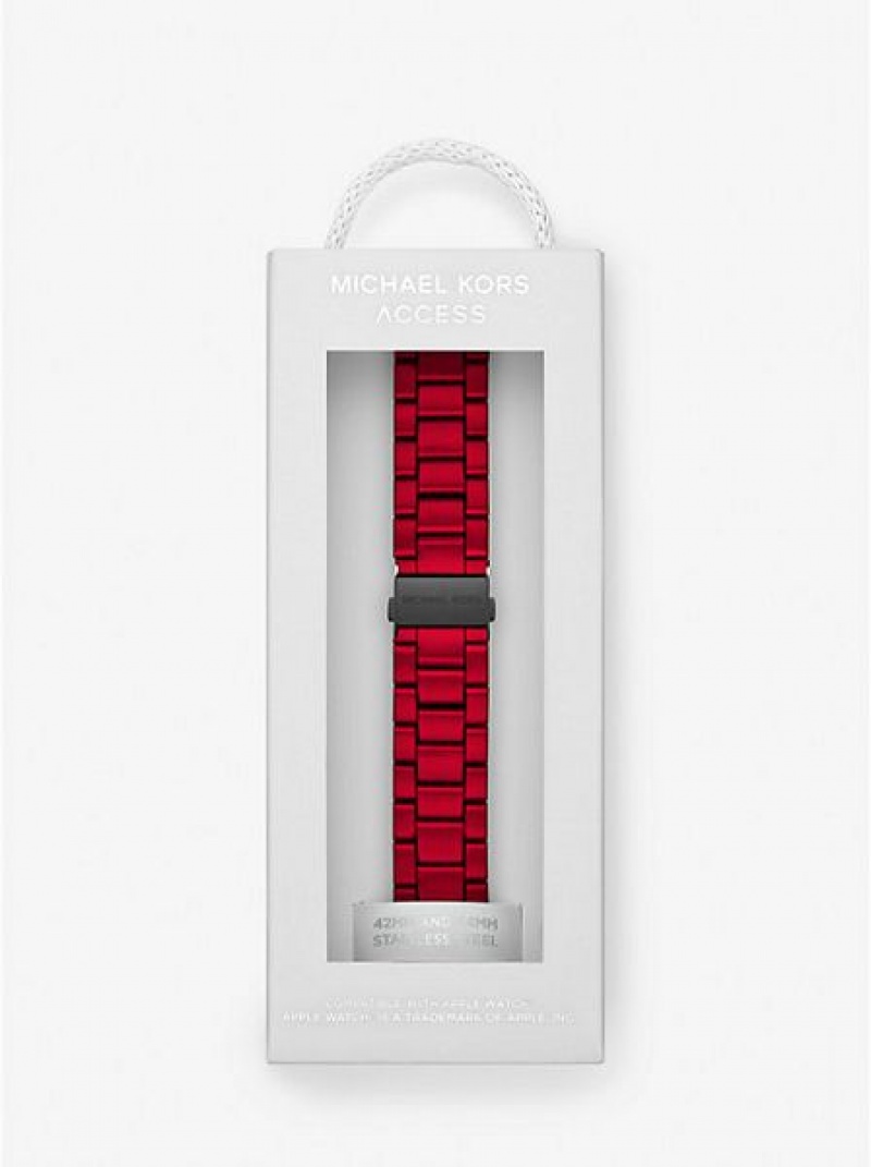 Michael Kors Red-coated Stainless Steel Askılı For Apple Saat Kadın Kırmızı | 147032-XYE