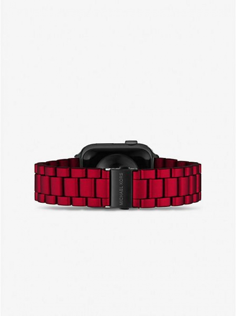 Michael Kors Red-coated Stainless Steel Askılı For Apple Saat Kadın Kırmızı | 147032-XYE