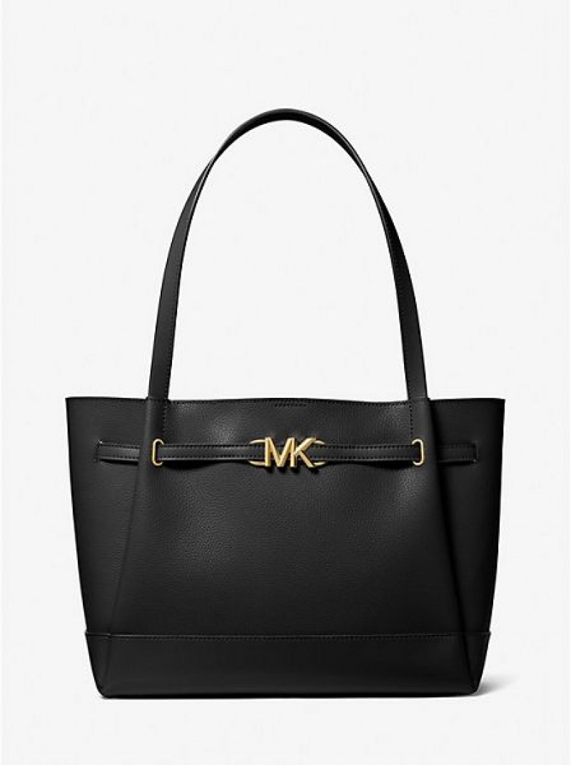 Michael Kors Reed Large Pebbled Deri Tote Çanta Kadın Siyah | 092173-UPM