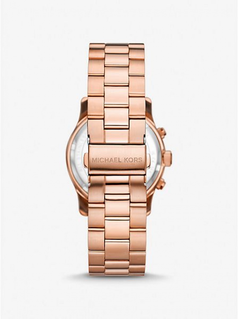 Michael Kors Runway Saat Kadın Pembe Altın | 562973-IYN